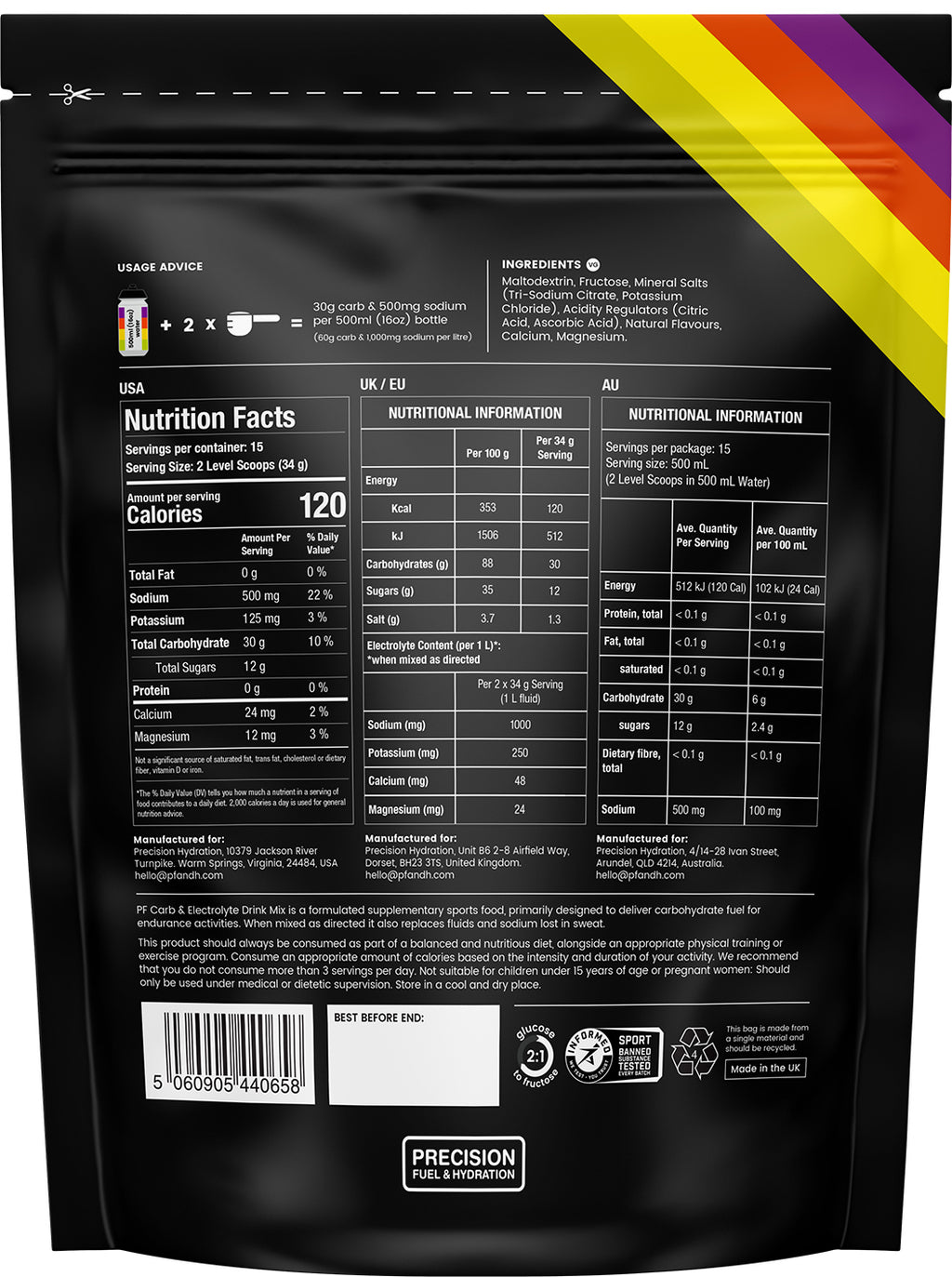 Precision Fuel & Hydration - PF Carb & Electrolyte Drink Mix