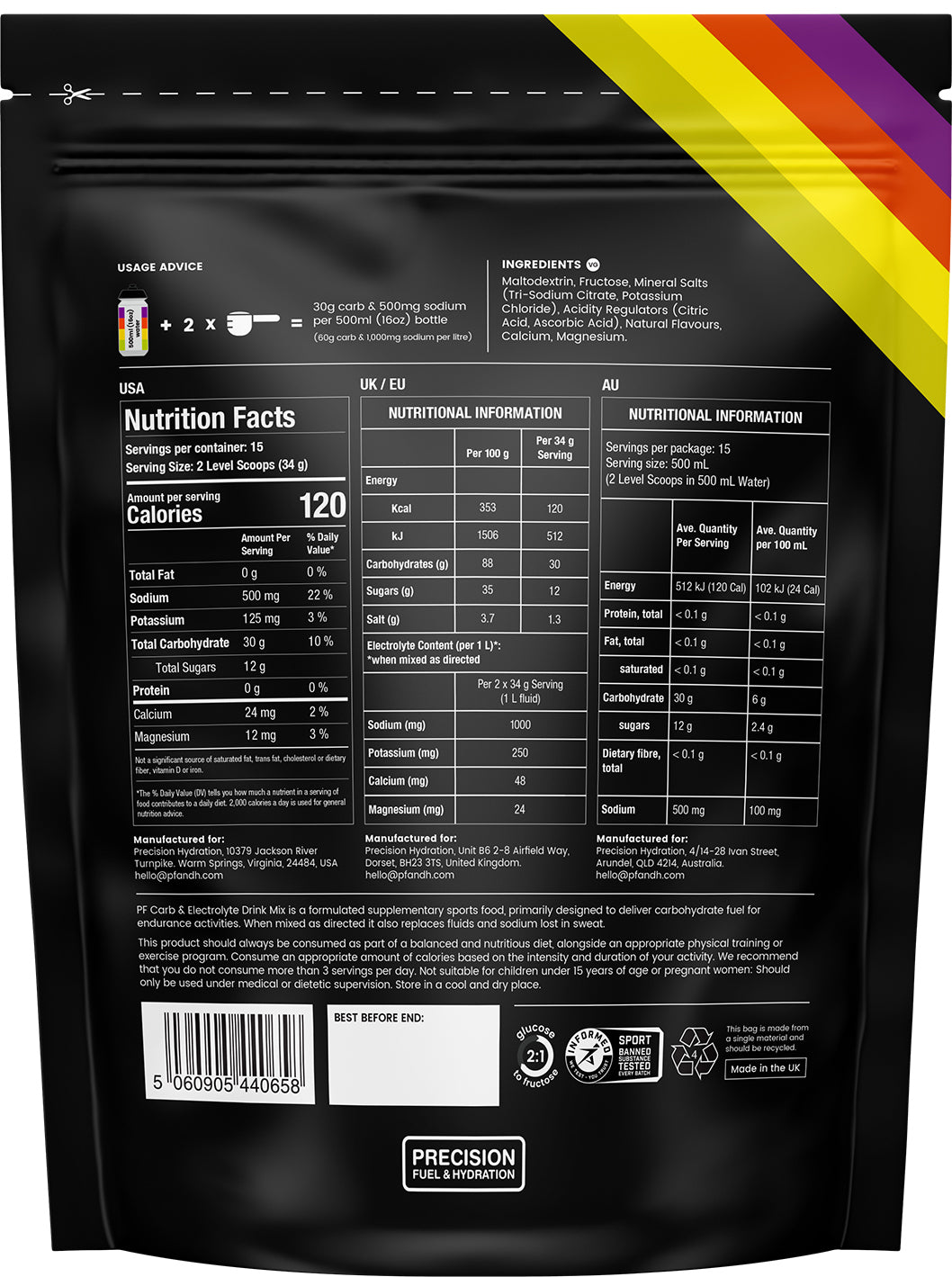 Precision Fuel & Hydration - PF Carb & Electrolyte Drink Mix